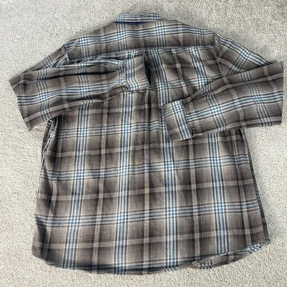 32 Bar Blues 100% Cotton Long Sleeve Button Front Shirt Multicolor Mens Large - Picture 3 of 7